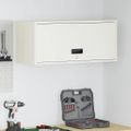vidaXL Nástenná skriňa do garáže Biela 80 x 33 x 35 cm Práškovaná oceľ