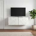 vidaXL Nástenná TV skrinka 78,5 x 31 cm Biela Kompozitné drevo
