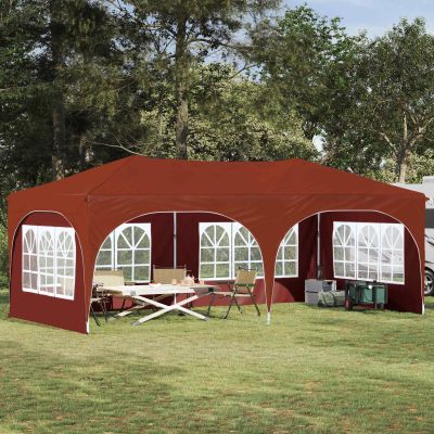 vidaXL Prístrešok na párty 575 x 288 x 245 cm Tehlová Oxfordská látka