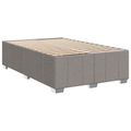 vidaXL LED boxspring posteľ s matracom Sivohnedá 120 x 200 cm Látka