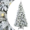 vidaXL Umelý Sklápací Vianočný Stromček Biela 240 cm PE a PVC