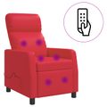 vidaXL Masážne relaxačné kreslo Červená Umelá koža