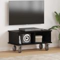 vidaXL TV stolík 68,5 x 35 x 35 cm Čierny dub Kompozitné drevo