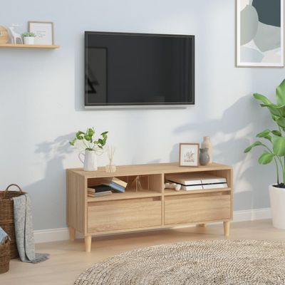 vidaXL TV skrinka dub sonoma 100x34,5x44,5 cm spracované drevo