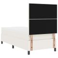 vidaXL Posteľ s pružinovým rámom Krémová a biela 80 x 200 cm