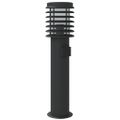 vidaXL Vonkajšie stojace lampy zásuvka 3 ks čierne 60 cm nehrdz. oceľ