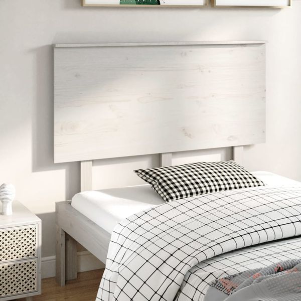 vidaXL Čelo postele biele 124x6x82,5 cm masívna borovica