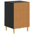 vidaXL Nočný stolík Čierna 43 x 39,5 x 66,5 cm Kompozitné drevo