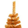 vidaXL Umelý vianočný stromček so stojanom, zlatý 150 cm, PET
