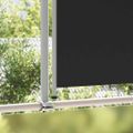 vidaXL Zaťahovacia bočná markíza na terasu 140x300 cm, čierna