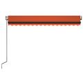 vidaXL Automatická zaťahovacia markíza 400x300 cm oranžová a hnedá
