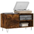 vidaXL Skrinka na platne dymový dub 85x38x48 cm kompozitné drevo