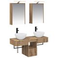 vidaXL Set kabinetov do kúpeľne 5 ks Dub artisan Kompozitné drevo