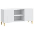 vidaXL TV skrinka Biela 102 x 34,5 x 50 cm Kompozitné drevo