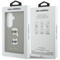Puzdro Karl Lagerfeld Saffiano Double Heads Metal pre Samsung Galaxy S26 strieborná