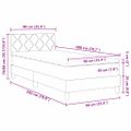 vidaXL Posteľ s pružinovým rámom Tmavomodrá 90 x 200 cm Zamat