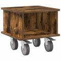 vidaXL TV stolík 37 x 35 x 35 cm Dymová dub Kompozitné drevo