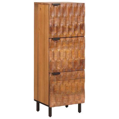vidaXL Highboard s úložiskom Drevité hnedé dokončenie 40 x 33 x 110 cm
