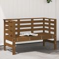 vidaXL Záhradná lavica medovohnedá 111,5x53x71 cm masívna borovica