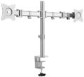 Neomounts Select NM-D135DSILVER/Držák displeje/na stůl/10-27"/svorka+průchodka/VESA 100X100/nosn. 2x 8kg/2 disp/stříbrn Držák, VESA, stolní, pro 2 ploché monitory, úhloprícka 10"-27", náklon 90°, otácení 180°, rotace 360°, nosnost 16kg, stríbrný