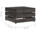 vidaXL 7-dielny záhradný sedací set s podložkami sivé drevo