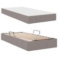 vidaXL Postel s úložným prostorem a matrací Sivohnedá 90 x 190 cm