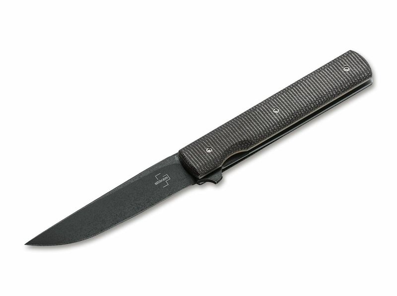 Böker Plus 01BO705 Urban Trapper Liner vreckový nôž 8,3 cm, zelená, Micarta, titán, puzdro nylon
