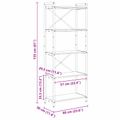 vidaXL Regál na knihy 60 x 30 x 155 cm Kompozitné drevo Dymová dub