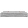 vidaXL Rám postele s úložným prostorem Sivý Sonoma 200 x 200 cm