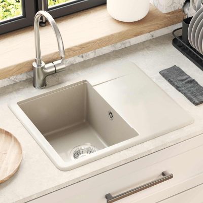vidaXL Drez Béžová 560 x 460 mm 80% Kvárc a 20% Živica