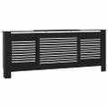 vidaXL Kryt na radiátor čierny 205 cm MDF
