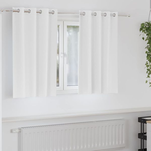 vidaXL Záclony na zatemnenie s krúžkami 2 ks Čistá biela 140 x 140 cm