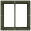 vidaXL Kvetináč olivovozelený 80x80x80 cm oceľ