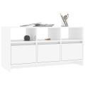 vidaXL TV skrinka lesklá biela 102x37,5x52,5 cm drevotrieska
