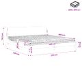 vidaXL Posteľ s matracom Dover tmavosivá 200x200 cm látka