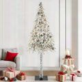 vidaXL Vianočný stromček s 300 LED-i Biela 210 cm PE a oceľ