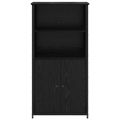 vidaXL Highboard Čierny dub 62 x 36 x 121,5 cm Kompozitné drevo