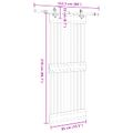 vidaXL Posuvné dvere NARVIK Prírodná a čierna 85 x 210 cm (152,5 cm)