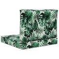 vidaXL Vankúš na vonkajšiu pohovku Polyester Vzor s listami 60 x 60 cm