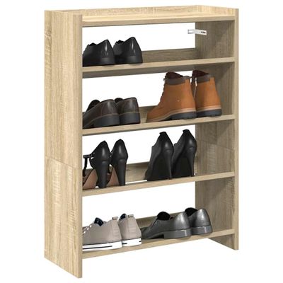 vidaXL Regál na topánky dub sonoma 60x25x81 cm spracované drevo