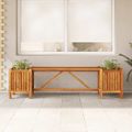 vidaXL Záhradná lavica s 2 kvetináčmi 150x30x40 cm masívna akácia