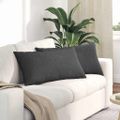vidaXL Vankúše na pohovku 2 pcs Tmavo šedá 80 x 40 cm