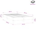 vidaXL Box Spring Posteľ bez matraca Svetlosivá 100x220 cm Zamat
