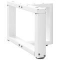 vidaXL Nohy konferenčného stolíka v tvare T, 2 ks, biele, 50x25x(30-31) cm, oceľové