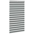 vidaXL Zebra roleta tmavošedá 130x230 cm šírka látky 125,9cm polyester