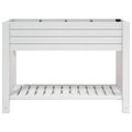 vidaXL Záhradný vyvýšený záhon biely 110x45x79 cm polypropylén