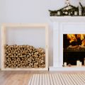 vidaXL Stojan na palivové drevo 100x25x100 cm masívna borovica