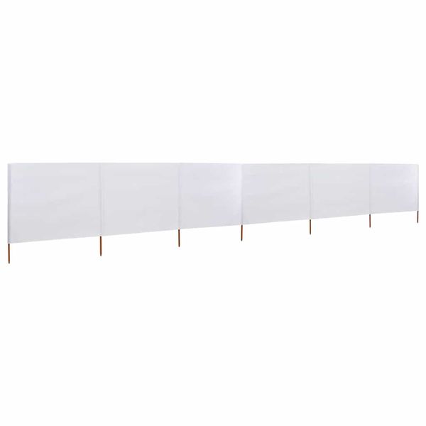 vidaXL 6-panelová zábrana proti vetru biela 800x80 cm látková