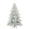 vidaXL Umelý Sklápací Vianočný Stromček Biela 180 cm PVC a oceľ
