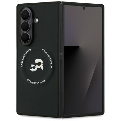 Karl Lagerfeld Karl&Choupette Logo MagSafe puzdro pre Samsung Galaxy Z Fold7 čierne